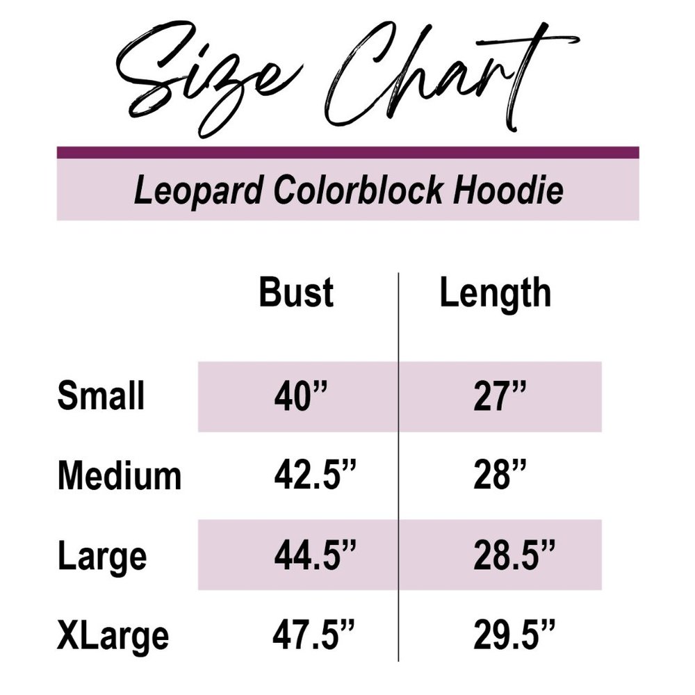 LEOPARD PRINT COLORBLOCK HOODIE - Blue - Picture 3 of 3